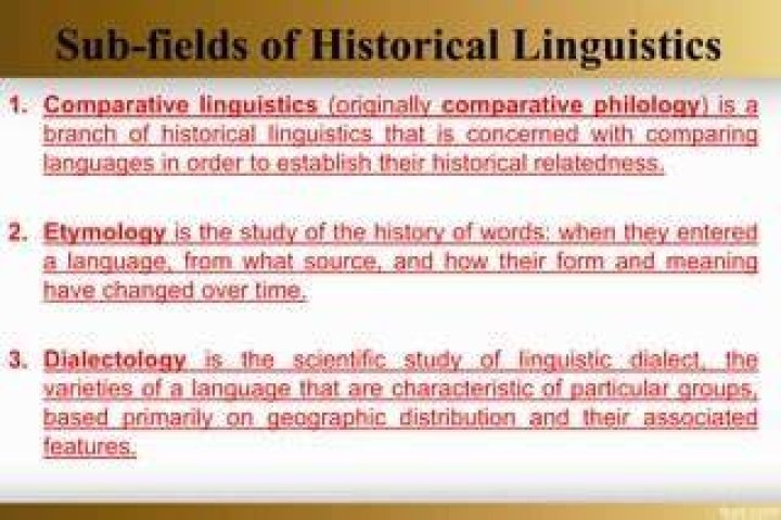 What is comparative historical linguistics